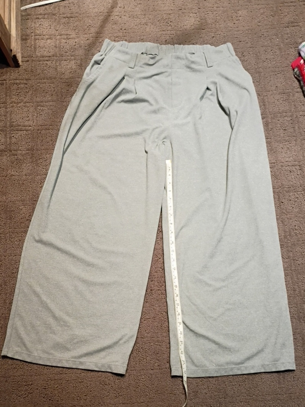 HALARA Light Gray Ribbed Knit Pants